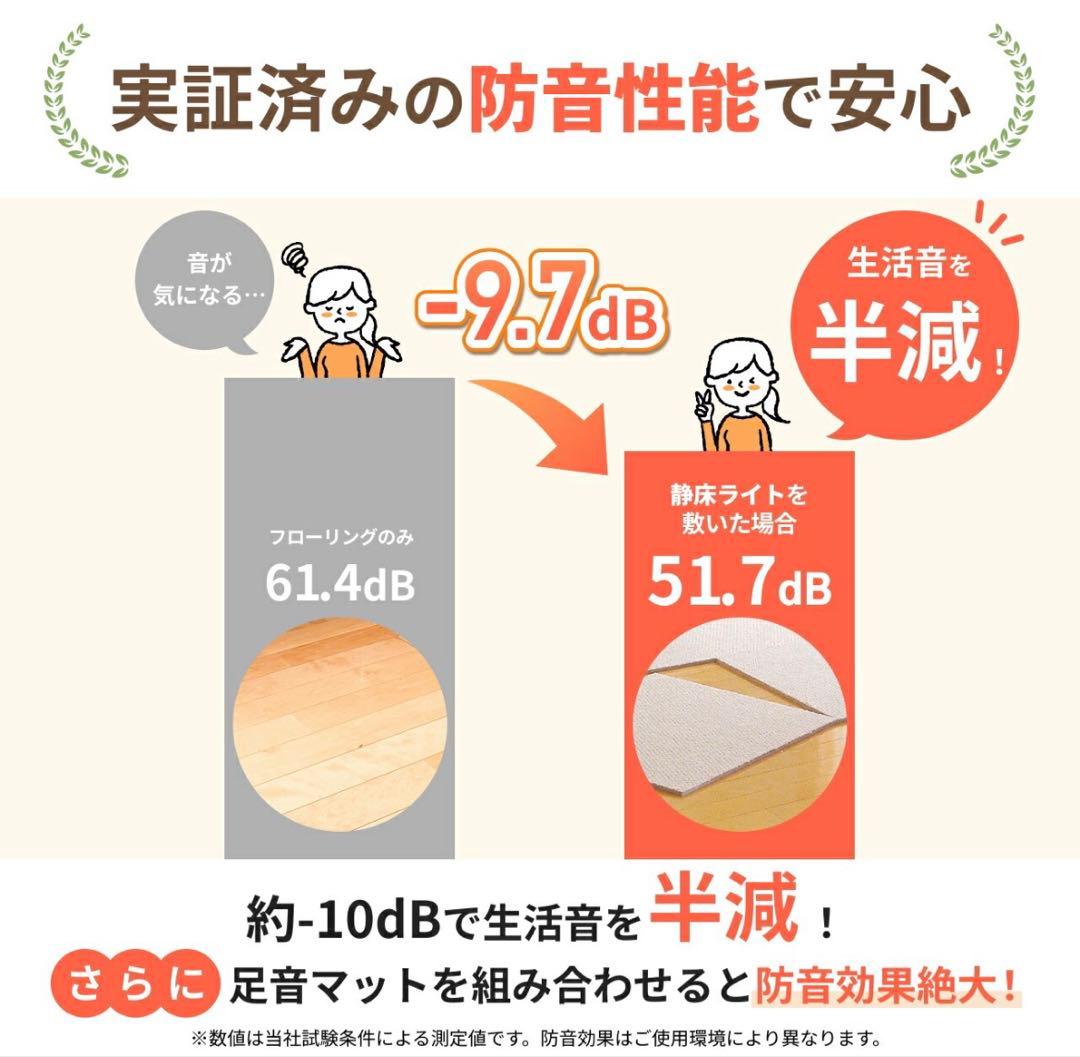 【値下げ交渉可】防音タイルカーペット 静床ライト 50cm×50cm 10枚