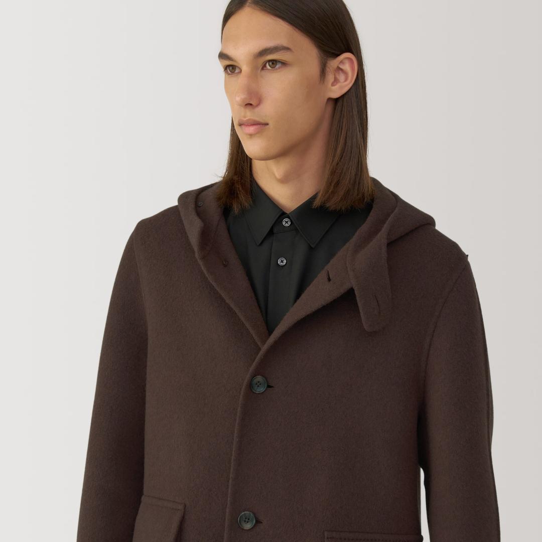 無印良品 MUJI Labo カシミヤ混ダッフルコート 25AW ブラウン L