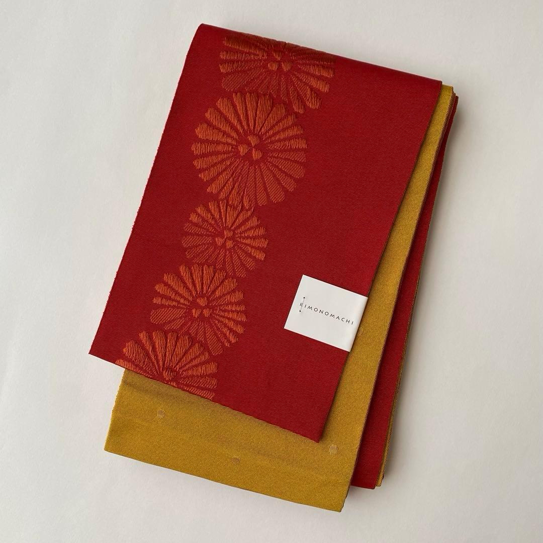 【浴衣6点セット】キモノマチ　浴衣　半幅帯　タグ付　二分紐　帯留め　下駄　バッグ