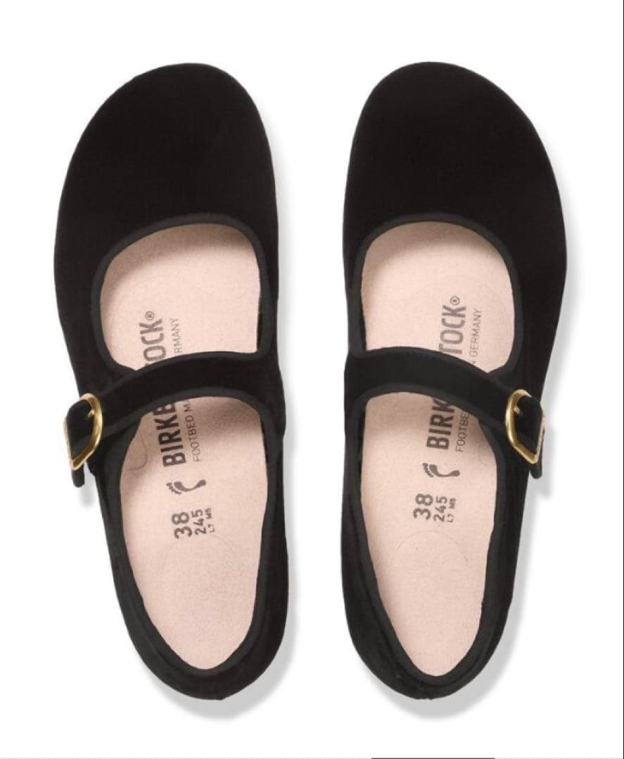 完売品新品タグ付きビルケンシュトックサンタクラリタベルベット黒24cm(37)