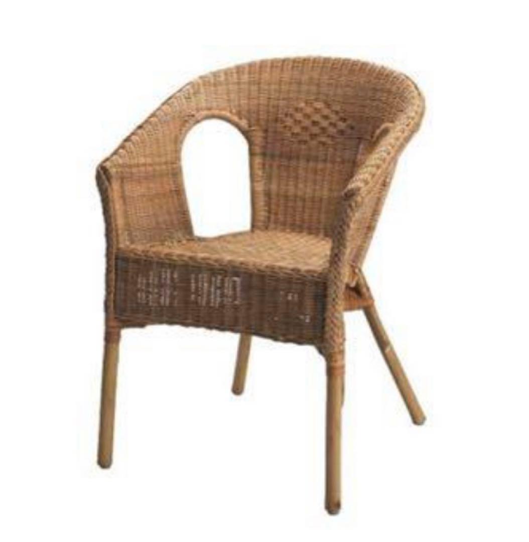 廃盤‼️2客価格‼️イケア　アーゲン　ラタンチェア　IKEA AGEN