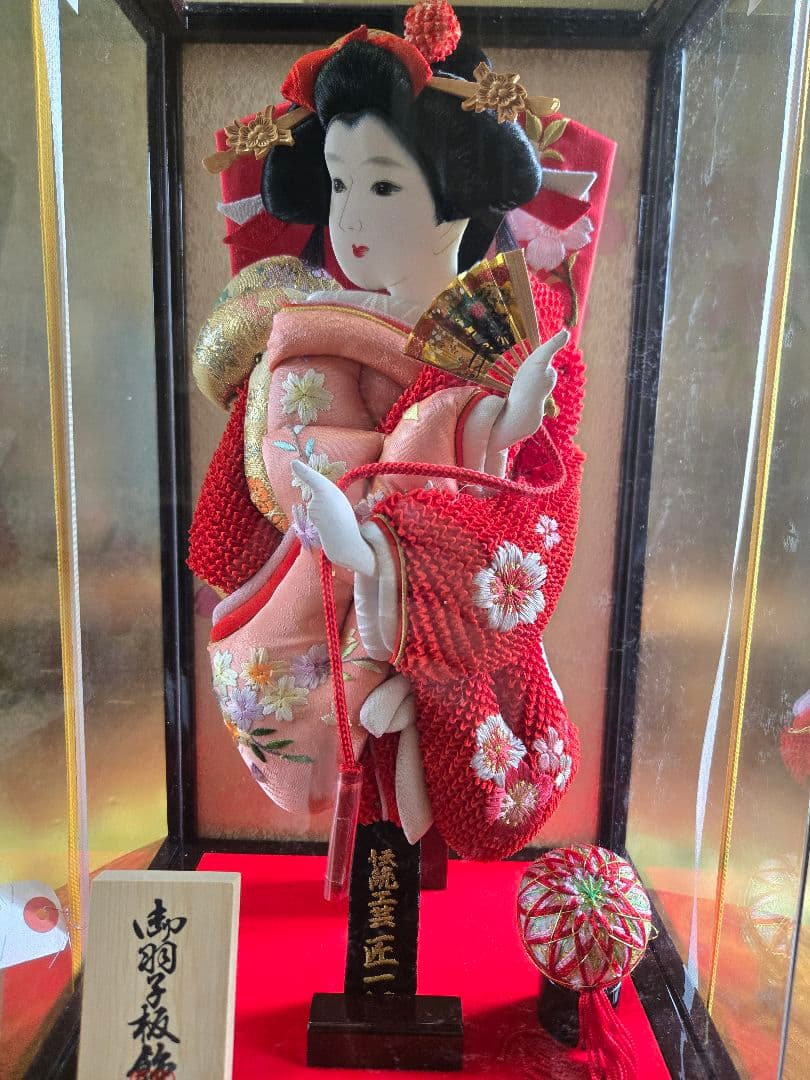 【展示品限り】正月飾り　羽子板　ケース飾り　※閉店セール　H23