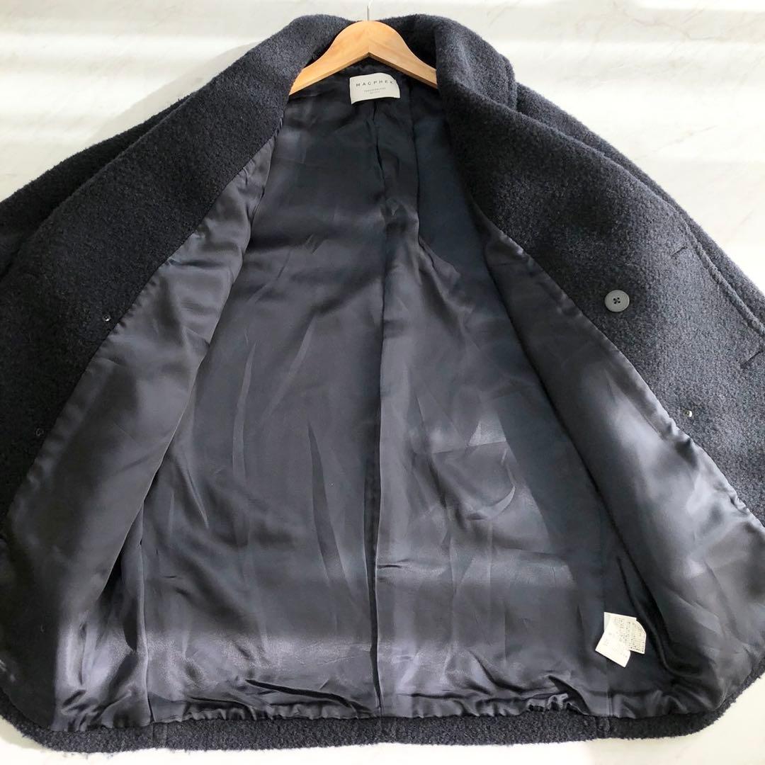 未使用級❤️24AW ブークレーボンディング ダブルブレストコート　ネイビー