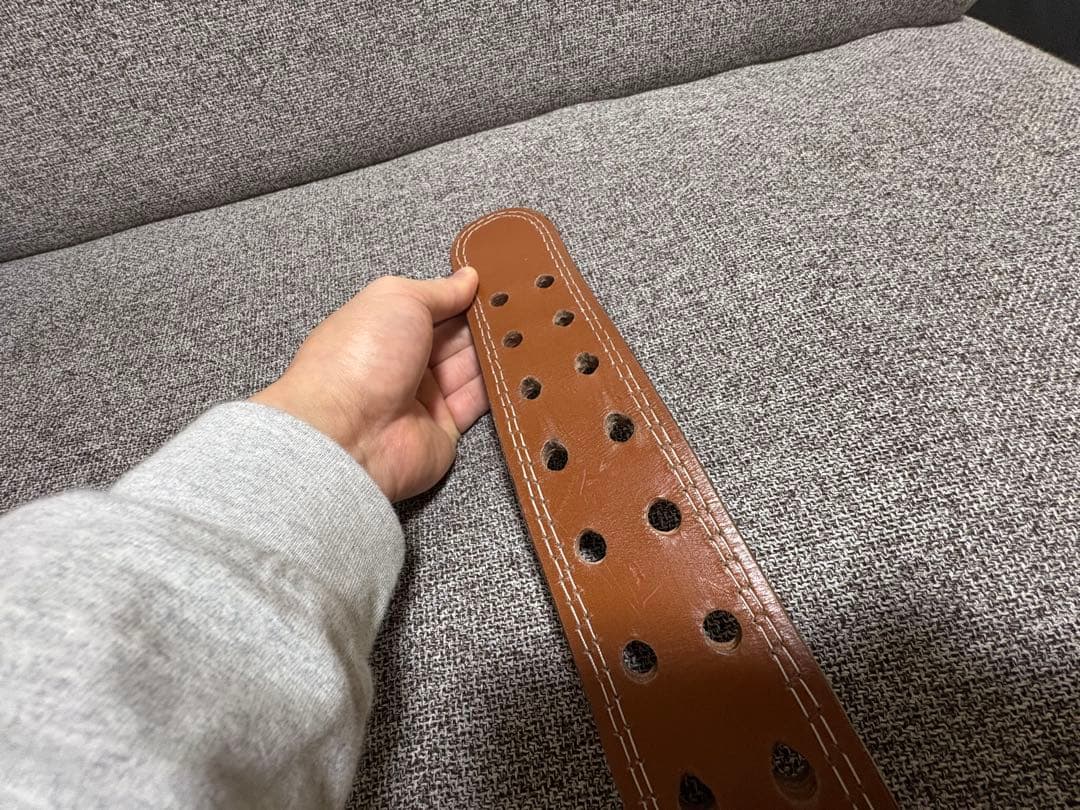 【あらら】ゴールドジム　プロレザーベルト　Ｍサイズ