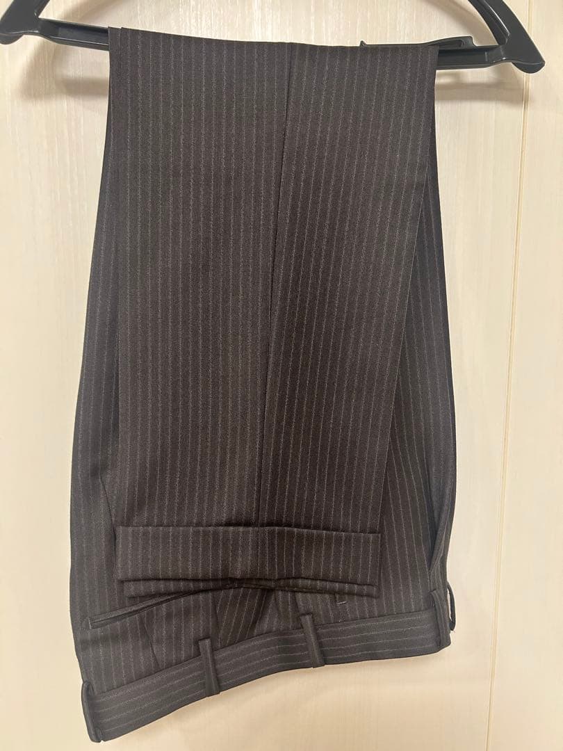 美品　銀座グローバルスタイル　オーダーダブルスーツ上下　ブラウン　セットアップ