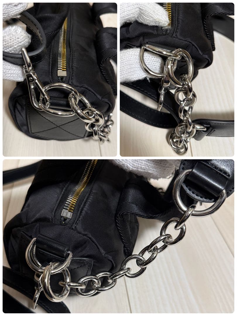 【美品】DIESEL ディーゼル 3way ミニドラムバッグ ナイロン ブラック