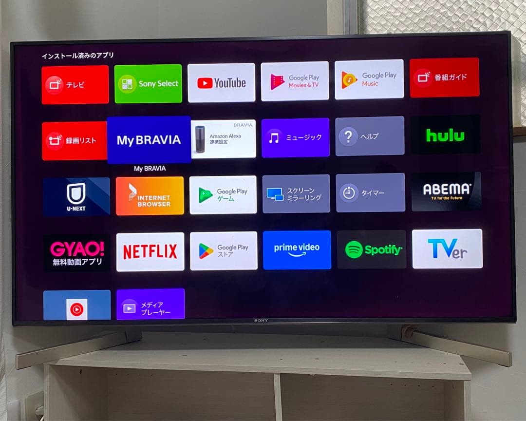 【美品】SONY 49インチ 4Kスマートテレビ KJ-49X9000F