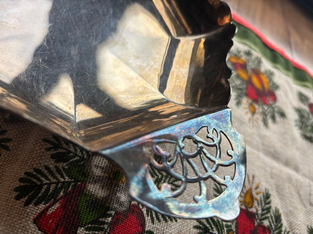 アンティーク　フランス　シルバートレイ