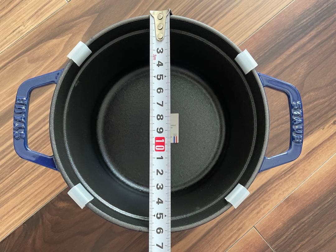 【新品未使用】STAUB ココットラウンドホーロー鍋ロイヤルブルー希少✨16cm