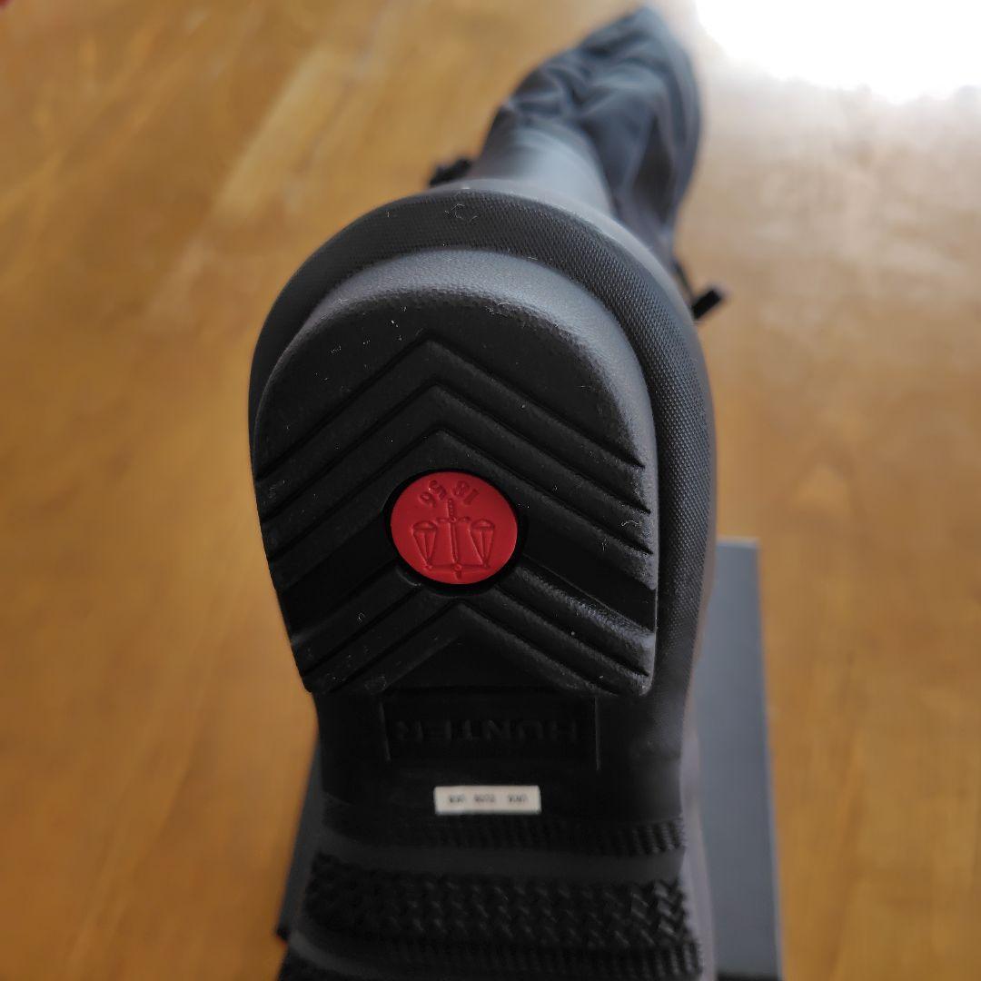 HUNTER ブラック 長靴 ドローコード付き