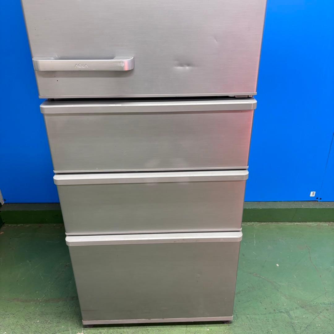 657 AQUA大型冷蔵庫 300L〜400L家庭用　一人暮らし　右開き