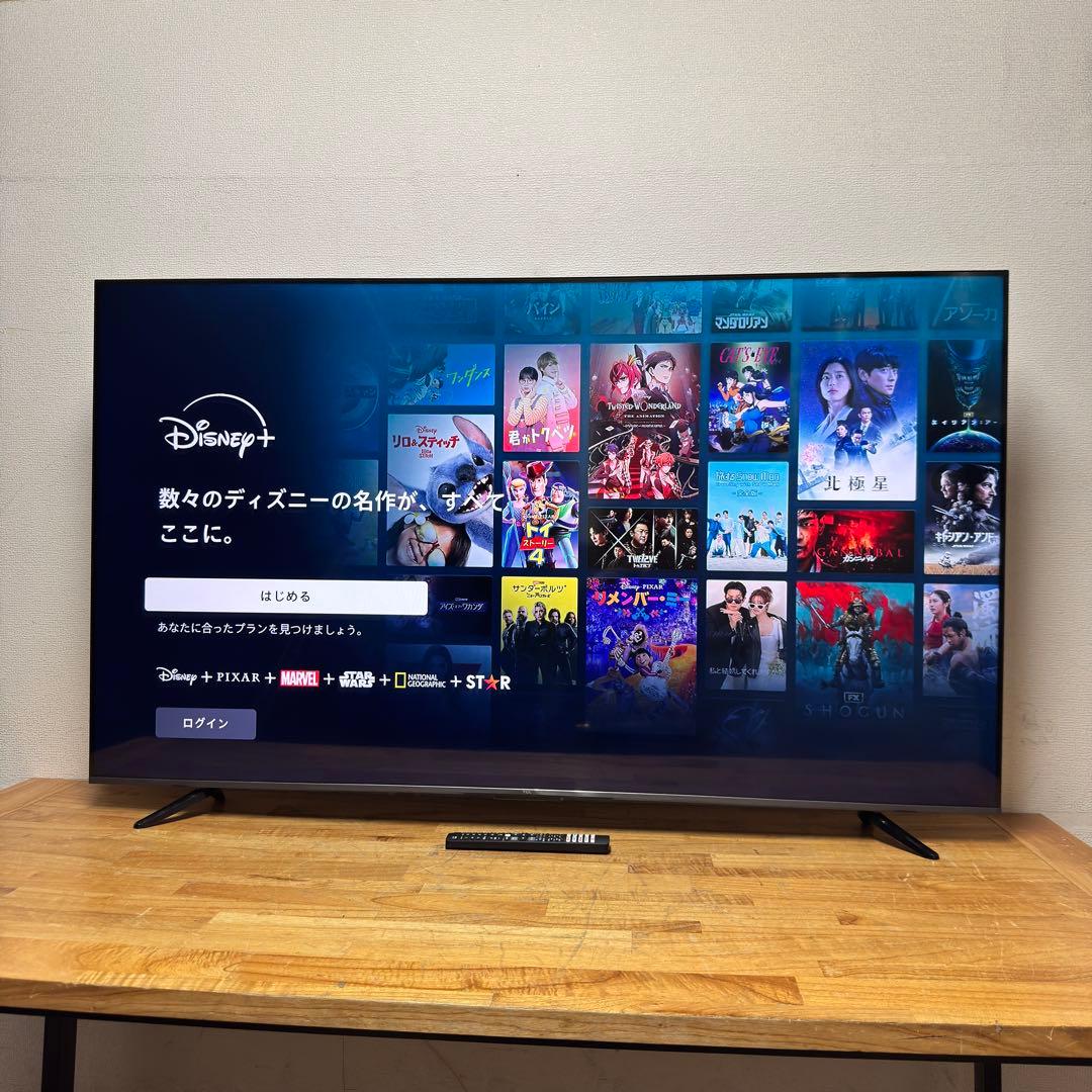TCL 65V型 4K液晶テレビ Google TV 65P71B 2022年製