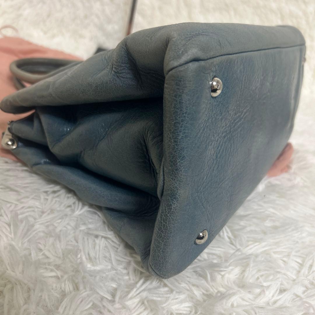 【希少カラー‼️】miumiu ハンドバッグ レザー　2way ショルダー