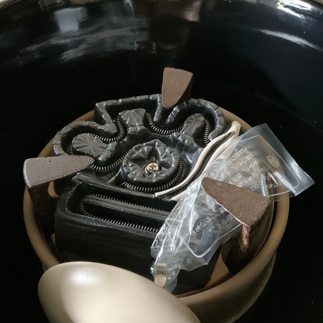 ハンナ223中雲龍釜　釜師　敬典作　風炉型電熱器(新品）セット　創巧