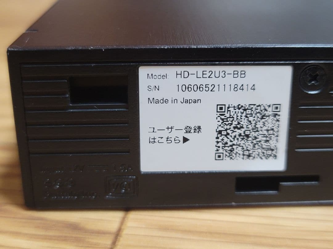 BUFFALO HD-LE2U3-BB 2TB 外付けHDD 動作確認済み