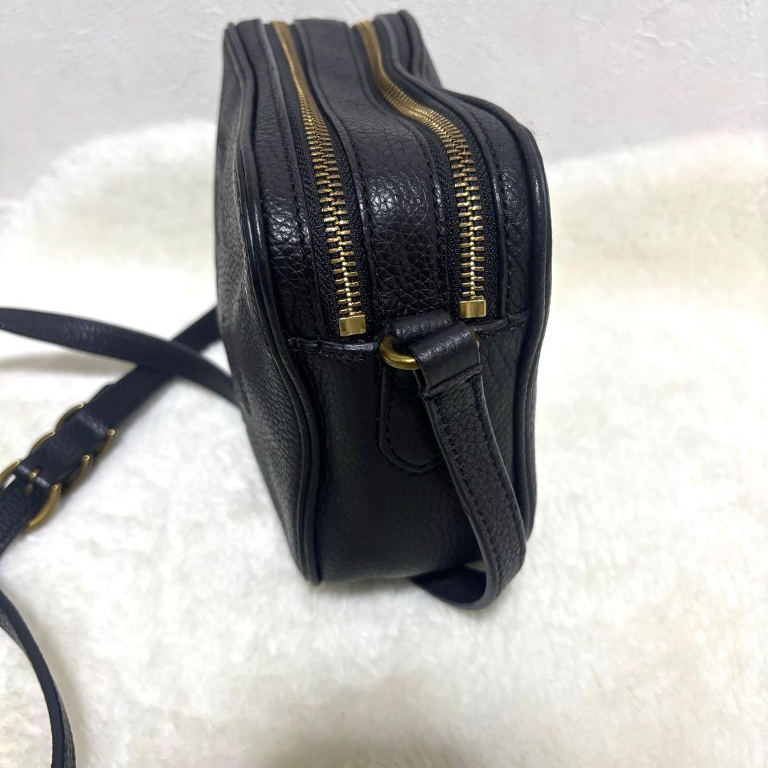 【美品】ローレンラルフローレン ショルダーバッグ ブラック レザー カメラバッグ