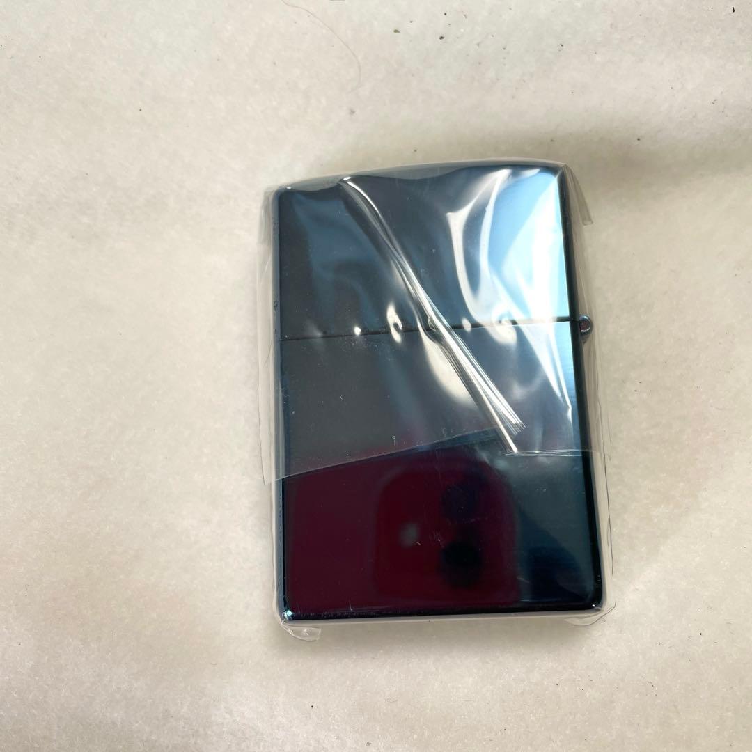 おまけ付きzippo ジッポ ライターpeaceブルーチタン2007年製モデル