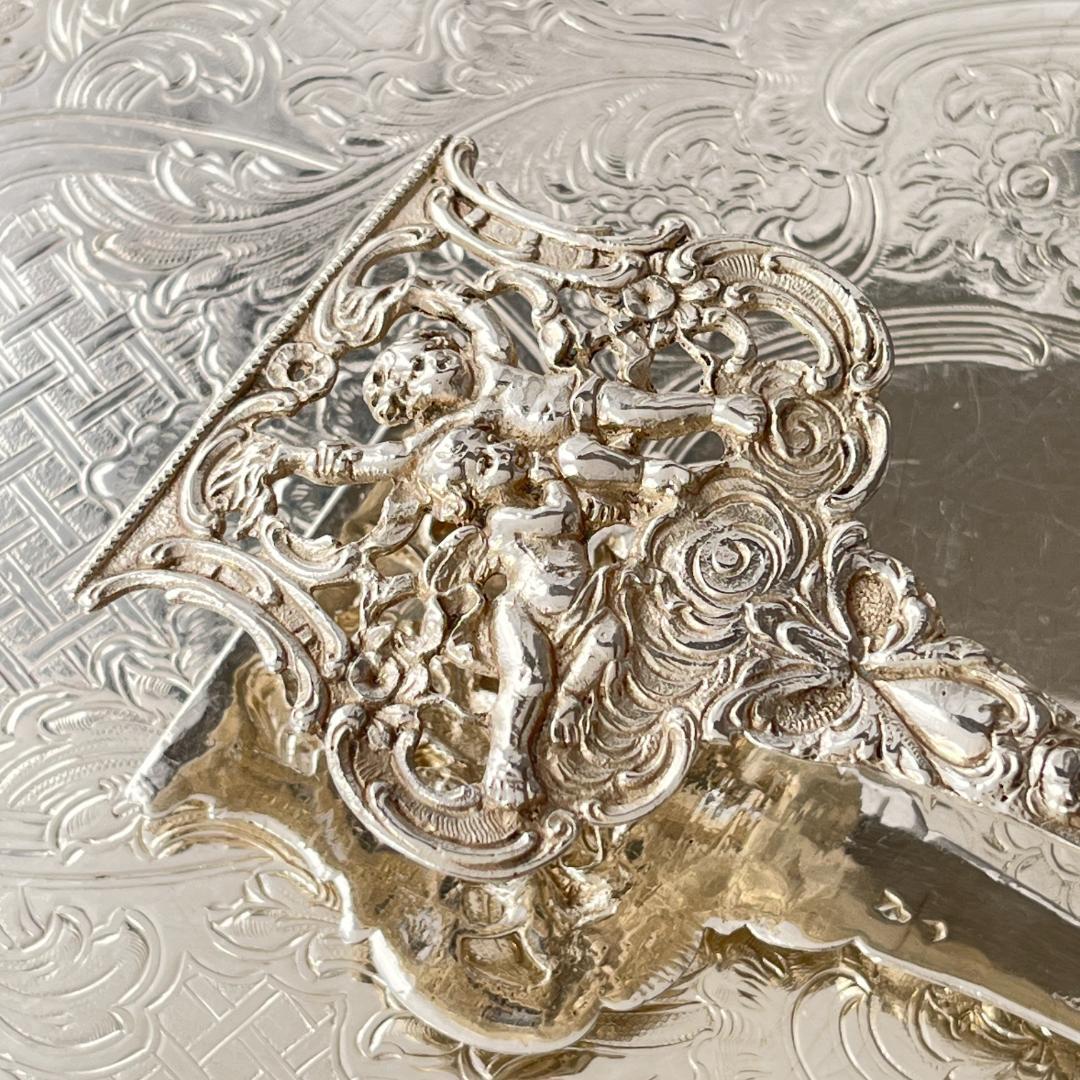 【ドイツ】 天使のペストリートング【純銀】鳥と花々 17.5cm 豪奢！