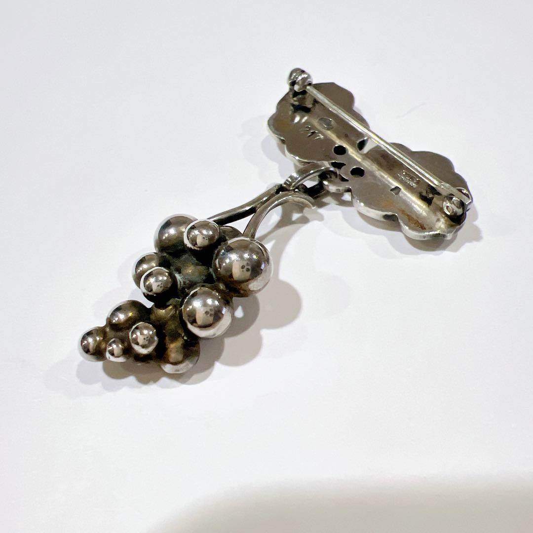 ジョージジェンセン 217Aブローチ・ぶどうモチーフ