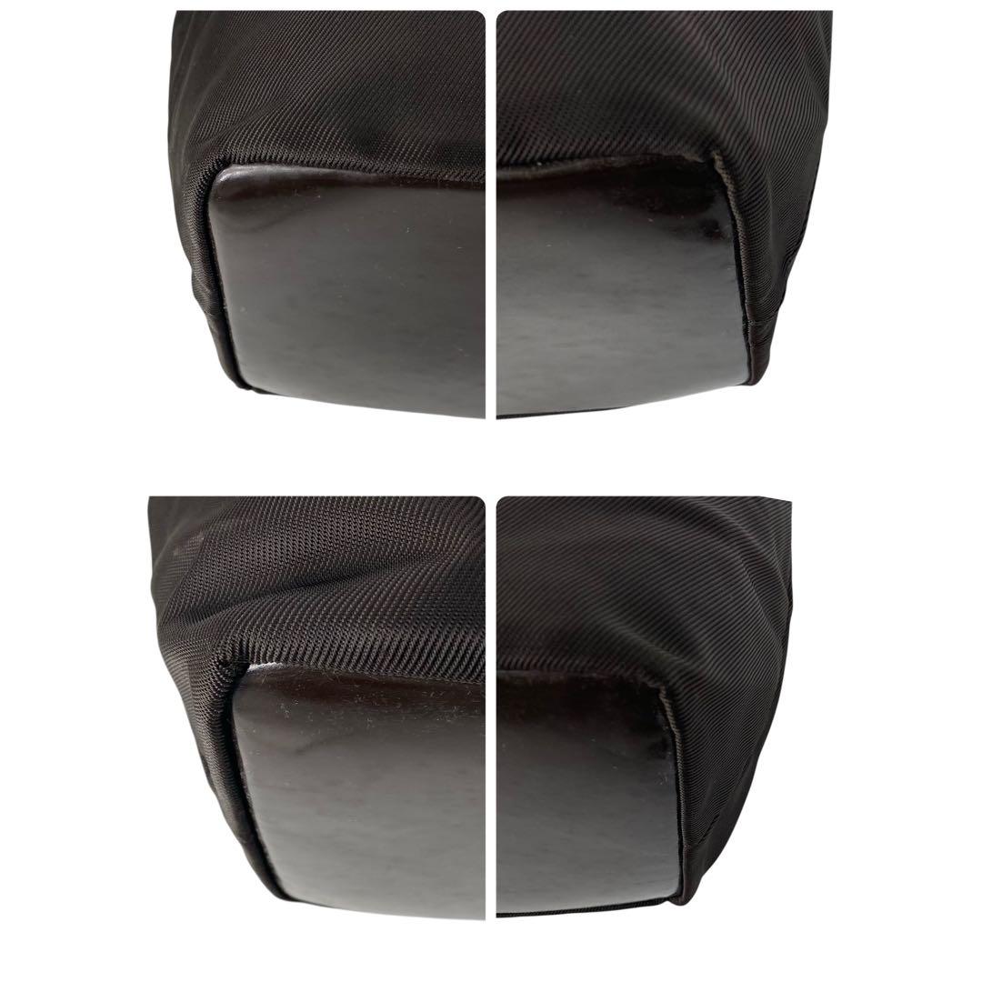 美品 GUCCI グッチ バンブー ワンショルダーバッグ ヴィンテージ ナイロン