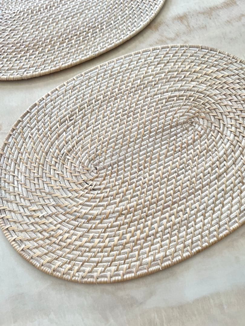 KOUBOO ラグナ テーブルプレイスマット ホワイトウォッシュ 2枚セット