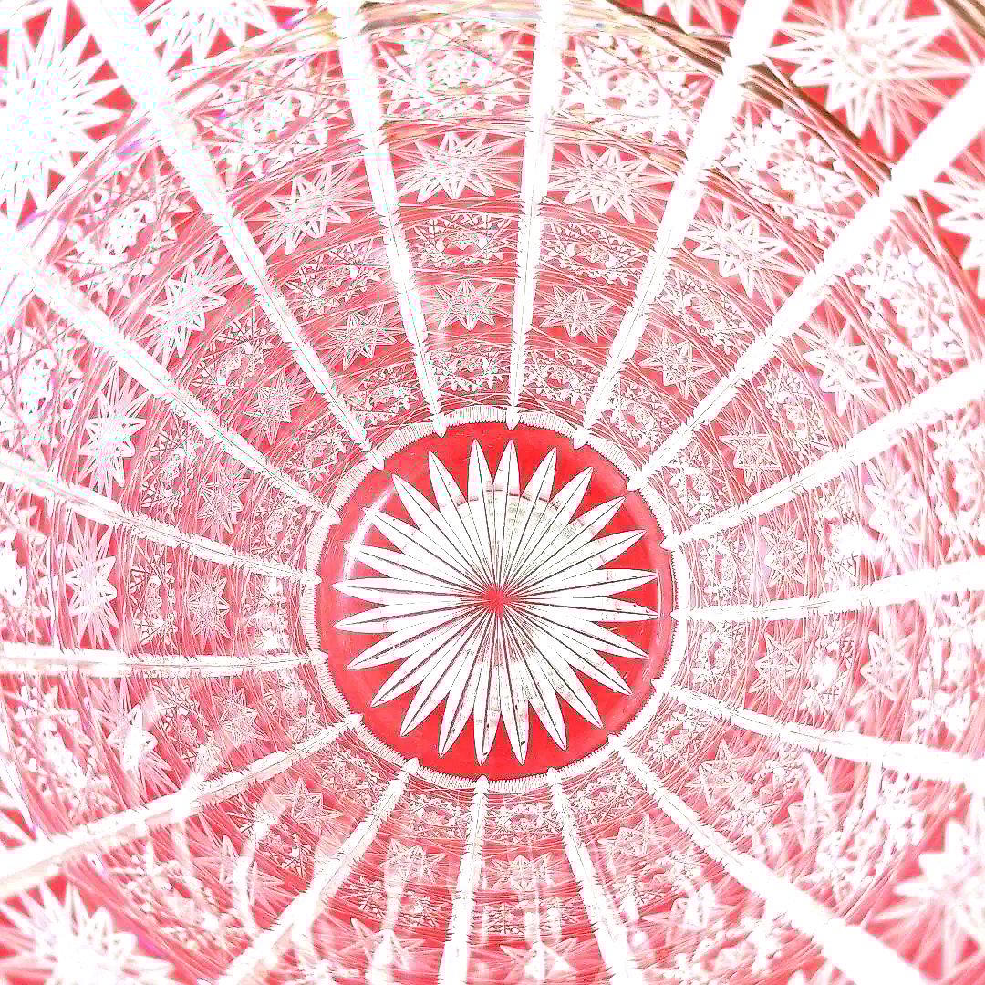 花瓶　ボヘミアクリスタル　大型（フラワーベース）