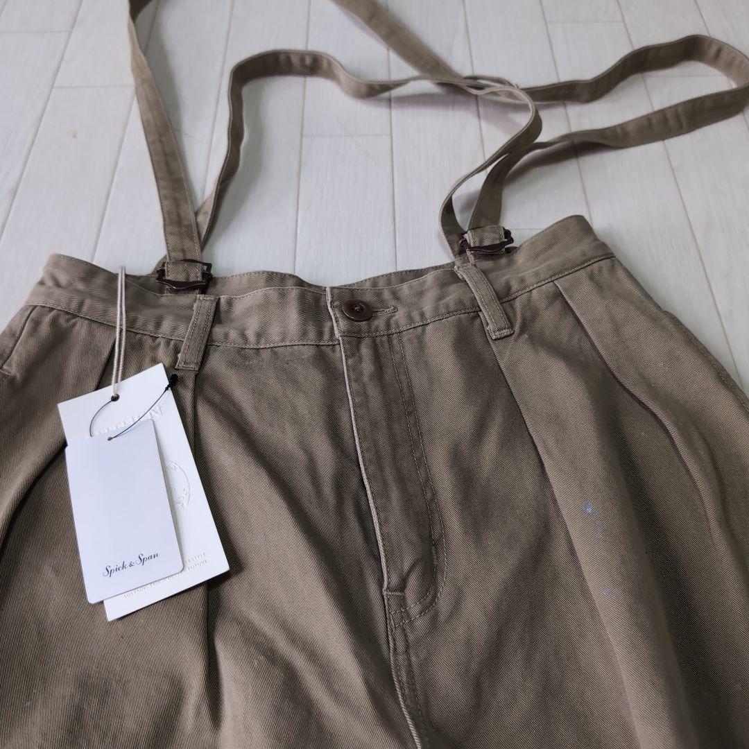 AUTHEN サス付きワイドパンツ コットン製