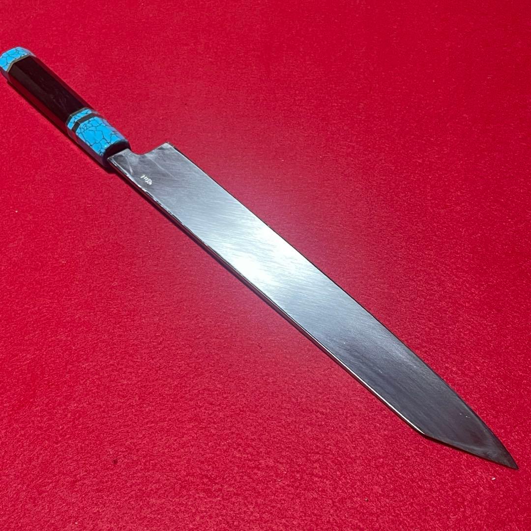 銀三　勘所切付柳刃包丁　300㎜　尺0寸