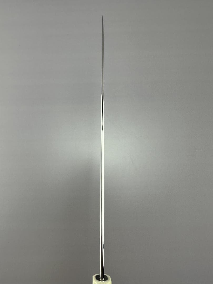 5520 特大牛刀 尺一 ウルトラ鏡面仕上げ 刺身包丁 人工象牙黒三本巻八角柄