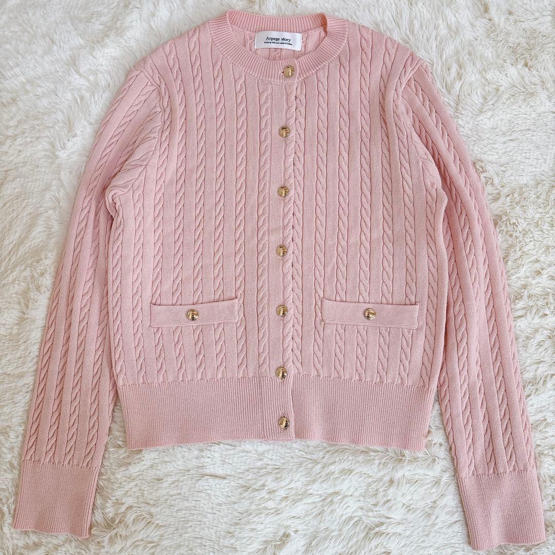 2025年モデル☆Arpege story ケーブルアンサンブル 金ボタン