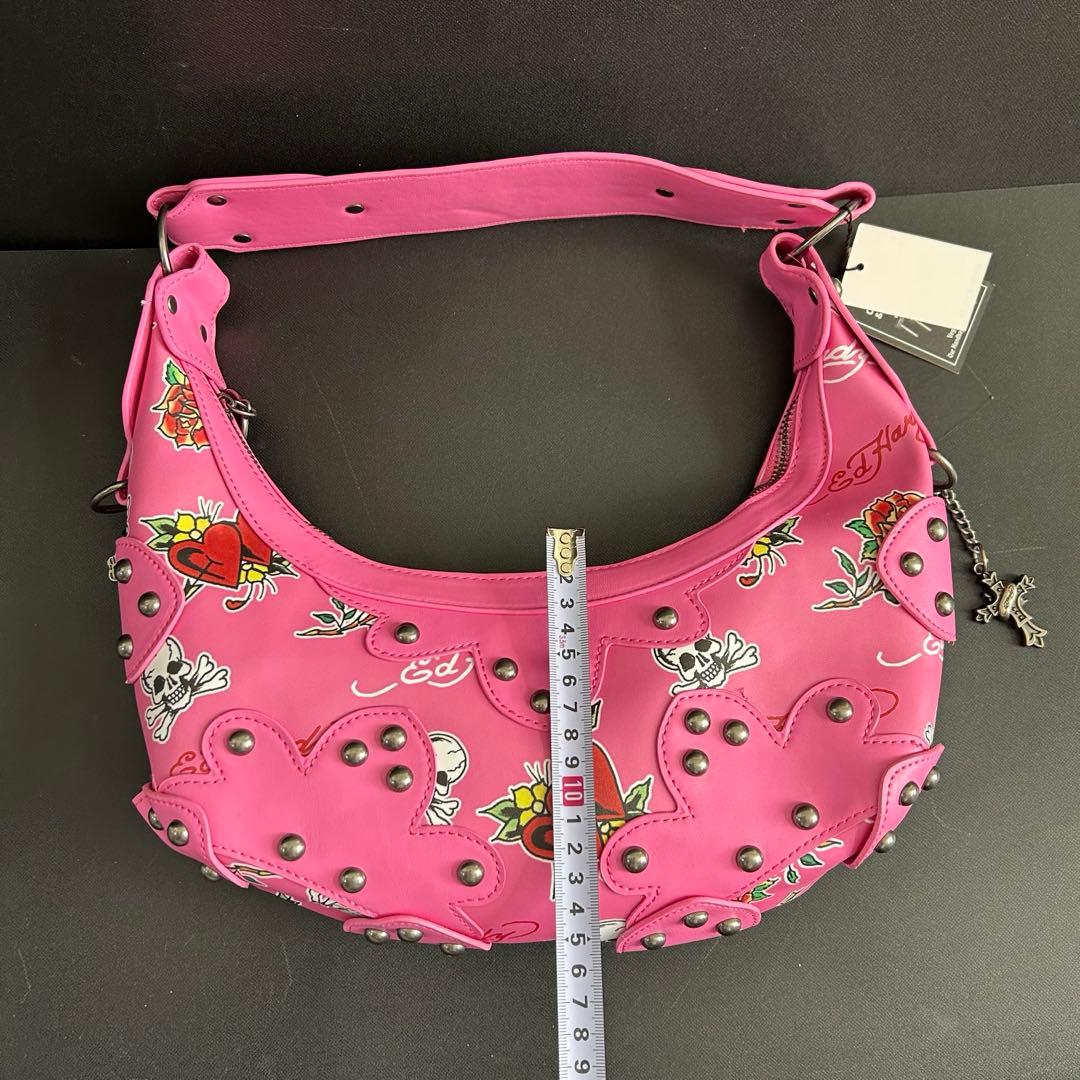 【新品】Ed Hardy エドハーディー　スカル ハンドバッグ y2k ピンク