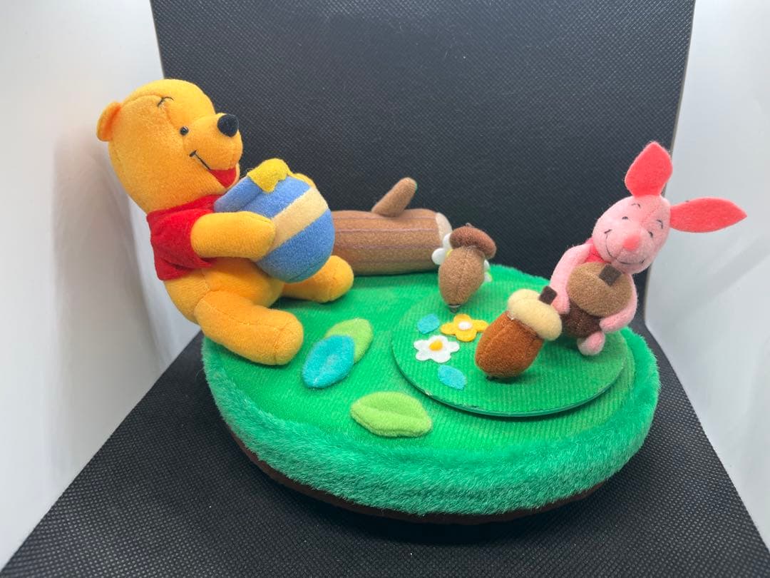 ディズニー　プーさん　ピグレット　ぬいぐるみ　オルゴール　レトロ