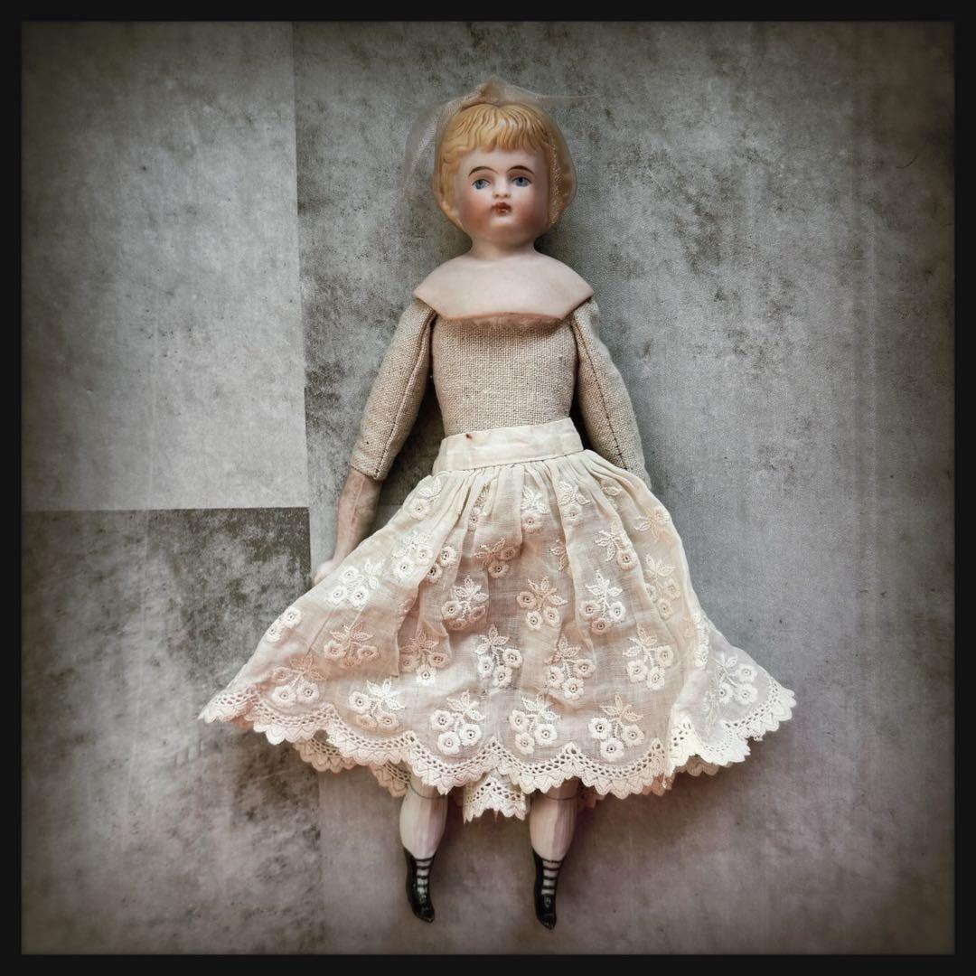 アンティーク　ブロンド　パリアンドール ビスクドール　チャイナヘッドドール