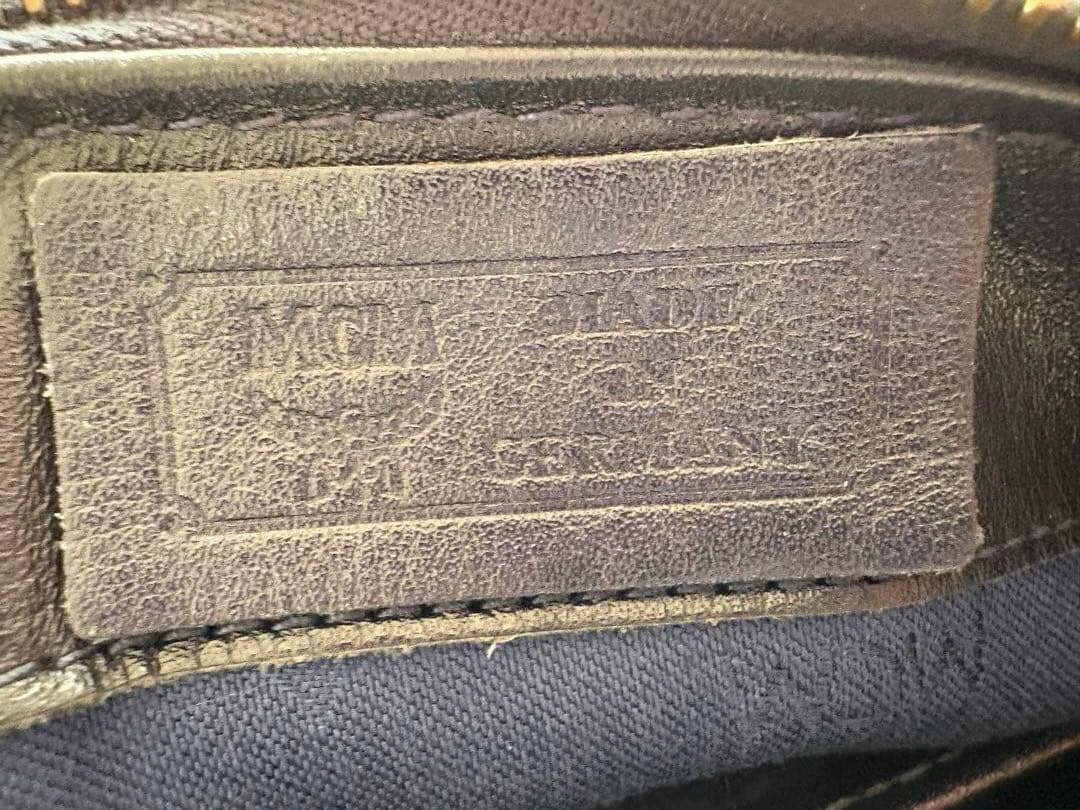 MCM ホワイト ロゴプリント ショルダーバッグ　2個セット