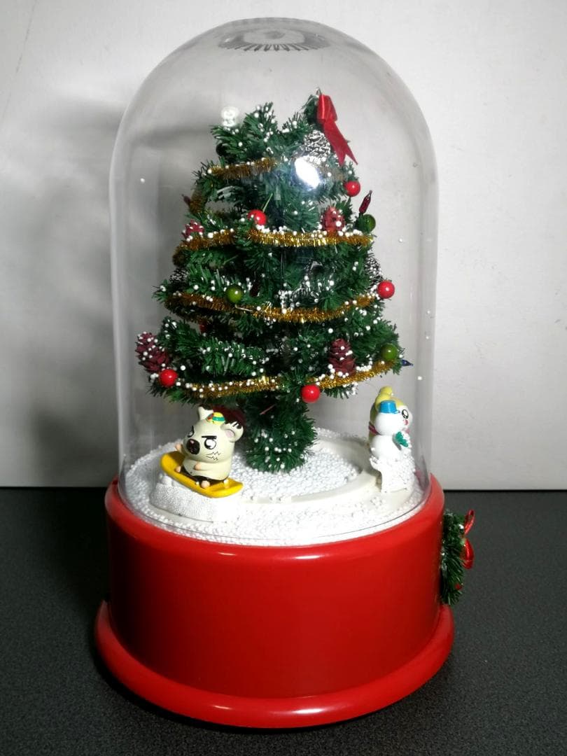 とっとこハム太郎 雪ふるツリー ハムたちが回転 クリスマスツリー スノードーム