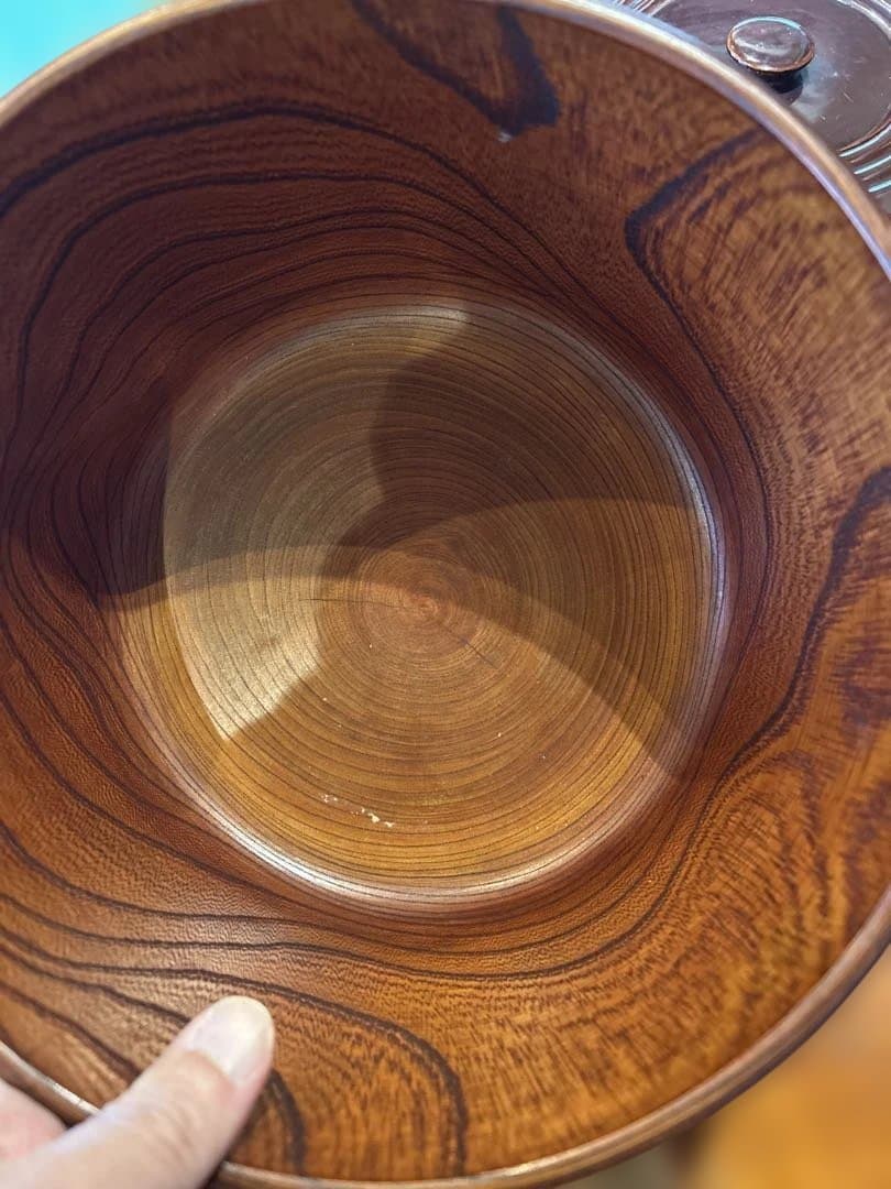 無垢材・くり抜き・茶櫃 ・大型・木工・民藝・欅