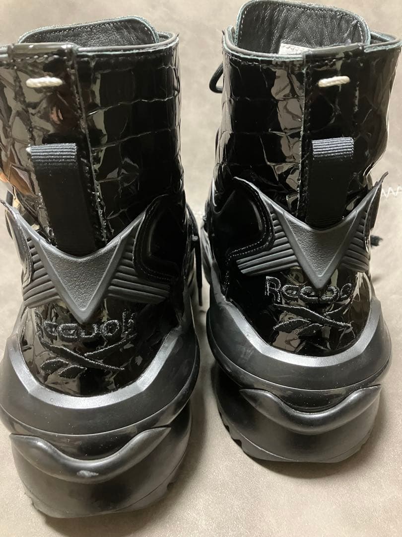 archive マルジェラ　リーボック　クロコ　ブーツブラック　レザー