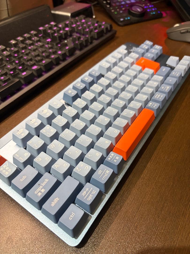 K855 メカニカルキーボード グレーオレンジ【Logicool】