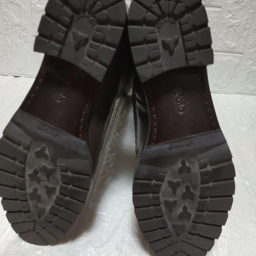 ラルフローレン・ブーツ・ レザー ・ロングブーツ ・バックル付き