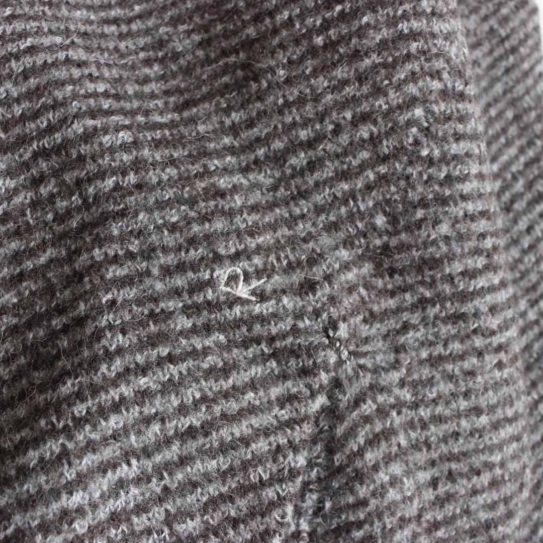 【新品タグ付き】45R ツイルKNIT PEA JACKET Fサイズ グレー