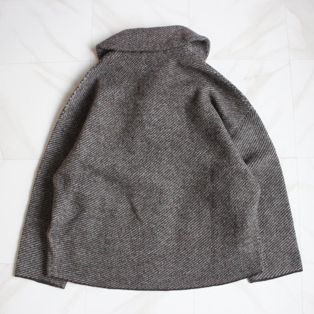 【新品タグ付き】45R ツイルKNIT PEA JACKET Fサイズ グレー