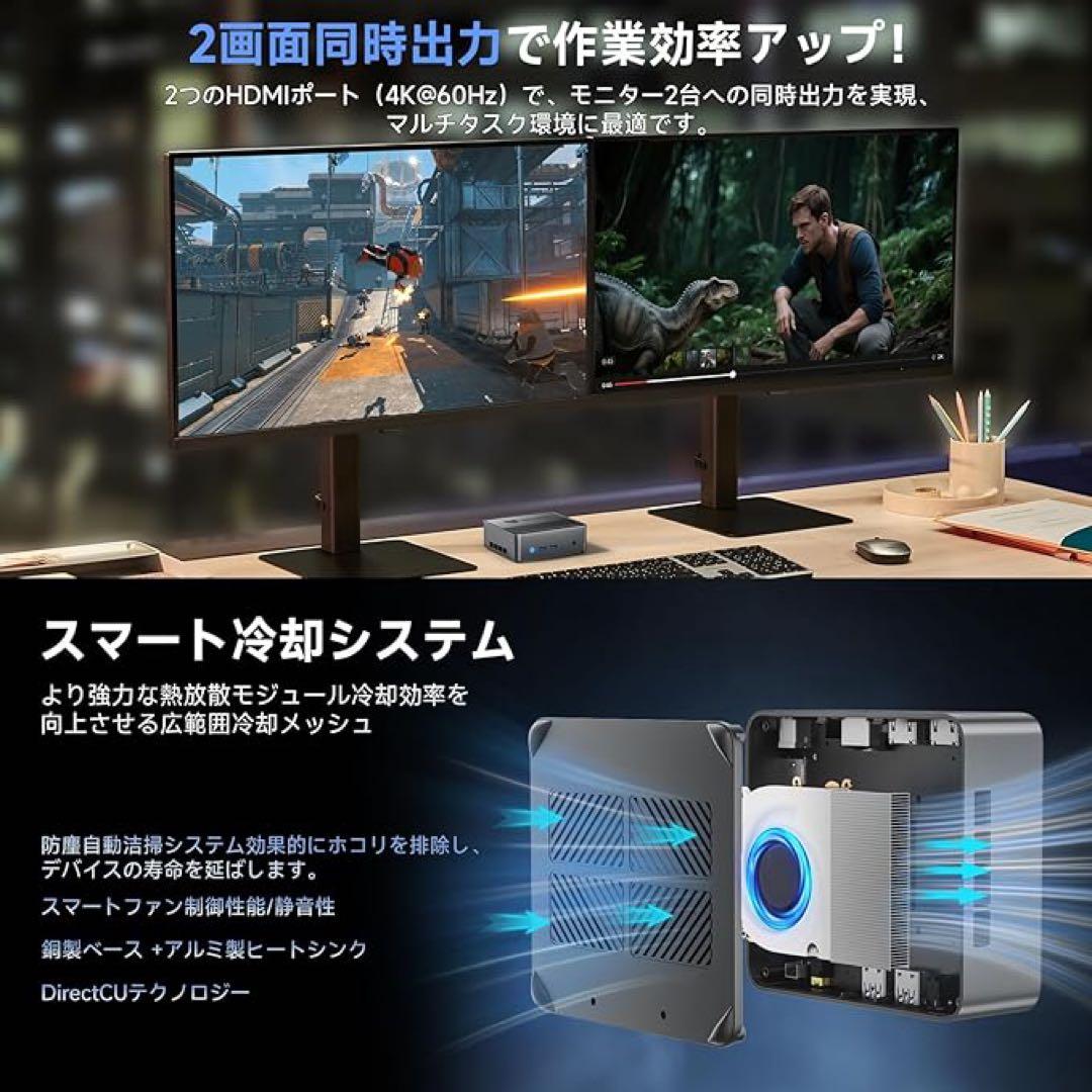 ミニpc Intel N5095搭載 DDR4 8GB+128GB SSD