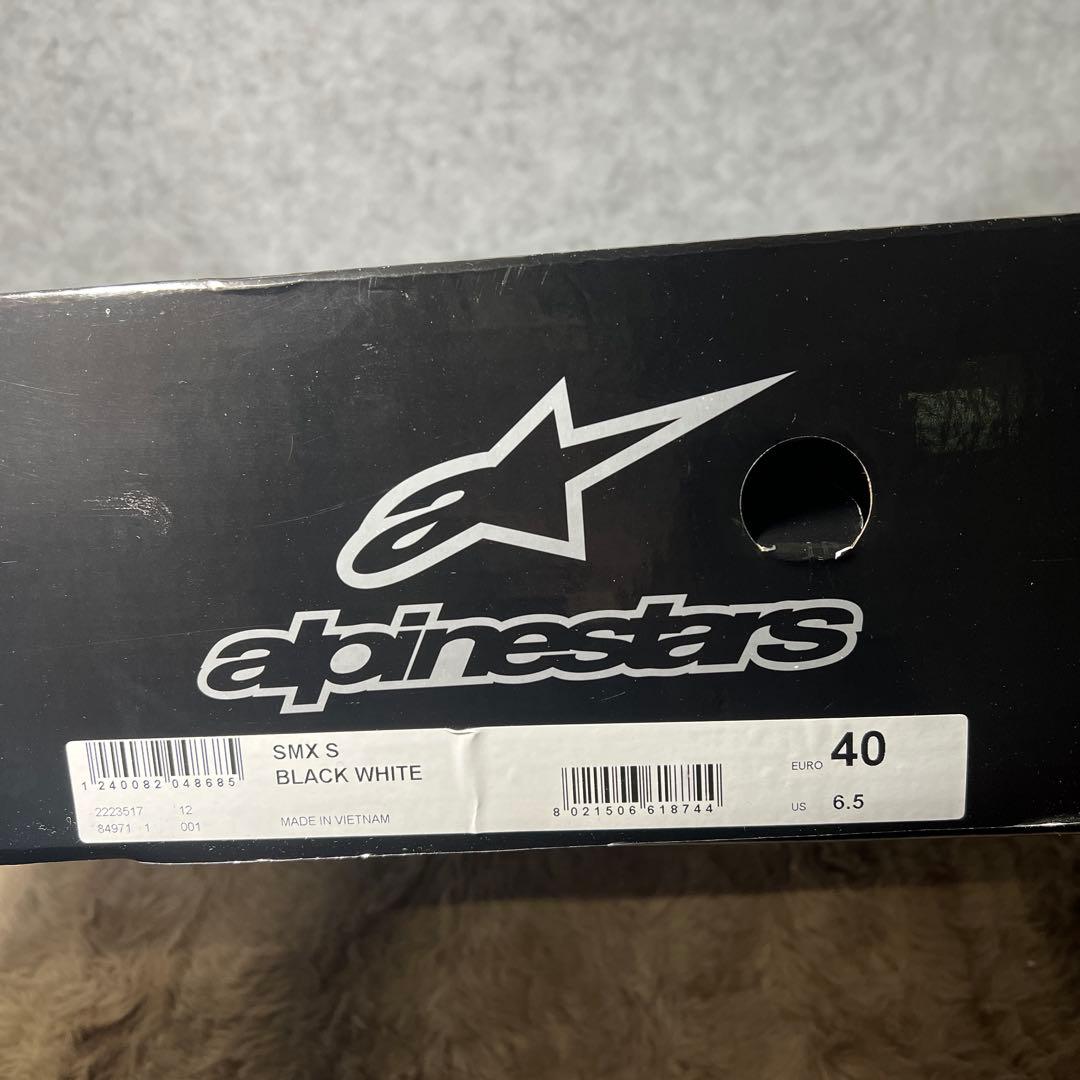 alpinestarsバイクブーツ ブラック/ホワイト SMX-Sブーツ