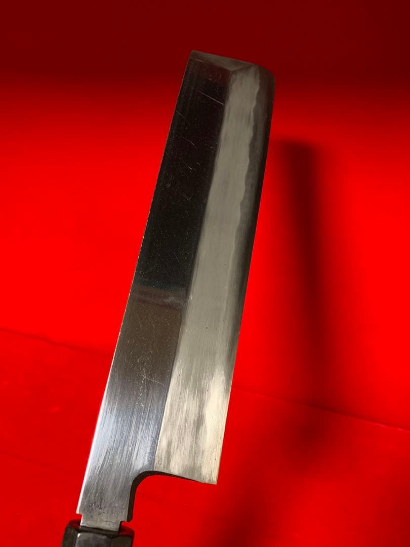 NO.01229 包丁　鍔屋　薄刃　出雲玉鋼　箱付　未使用品