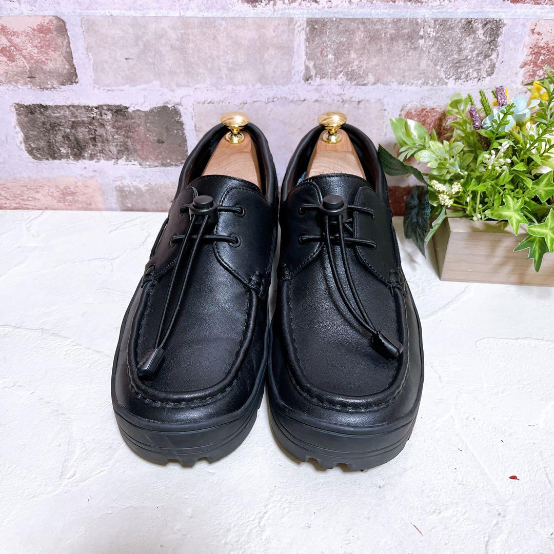 【ZARA×Vibram】デッキシューズ 黒 42 美品 ザラ ビブラム 厚底