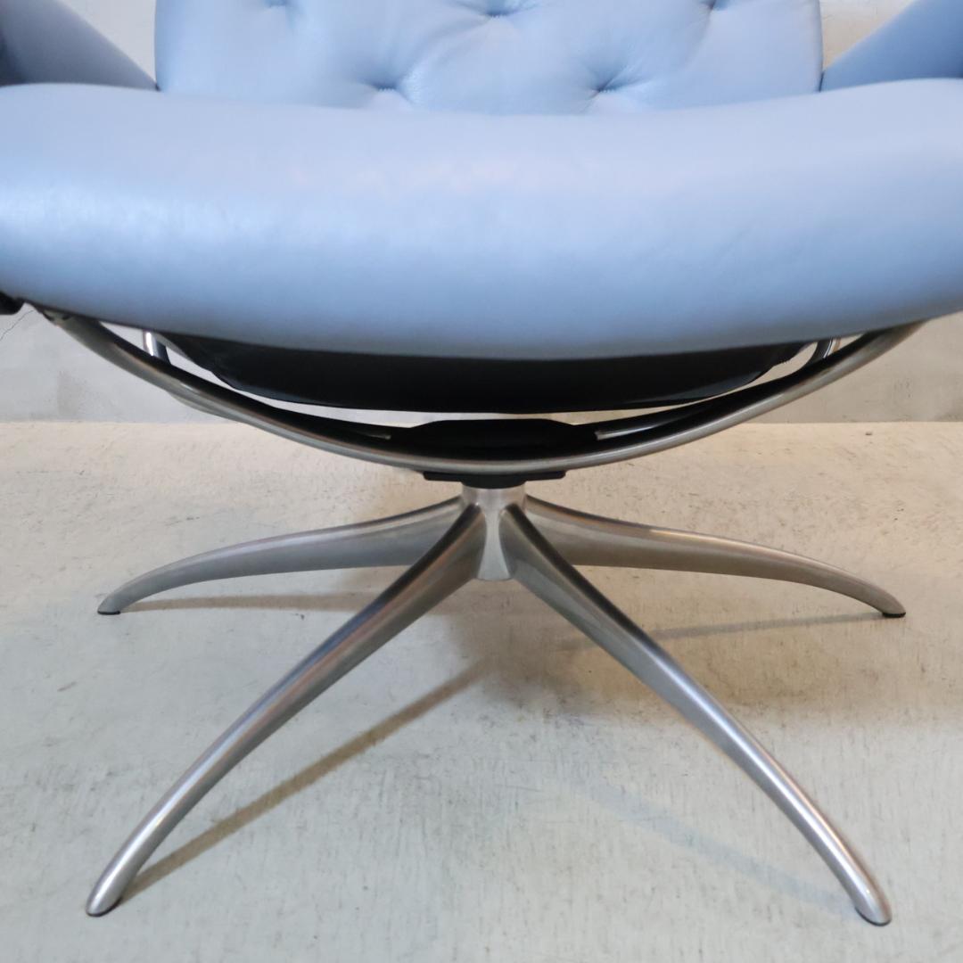 エコーネス 本革 Metro オフィスチェア ストレスレスチェア リクライニング