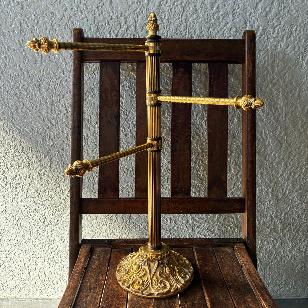 豪華！50s〜ゴールドカラー3段アクセサリー飾り棚アメリカアンティークUSA雑貨