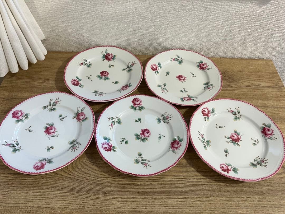 【かのん】ジノリ アンティックローズ 19㎝ プレート、5枚