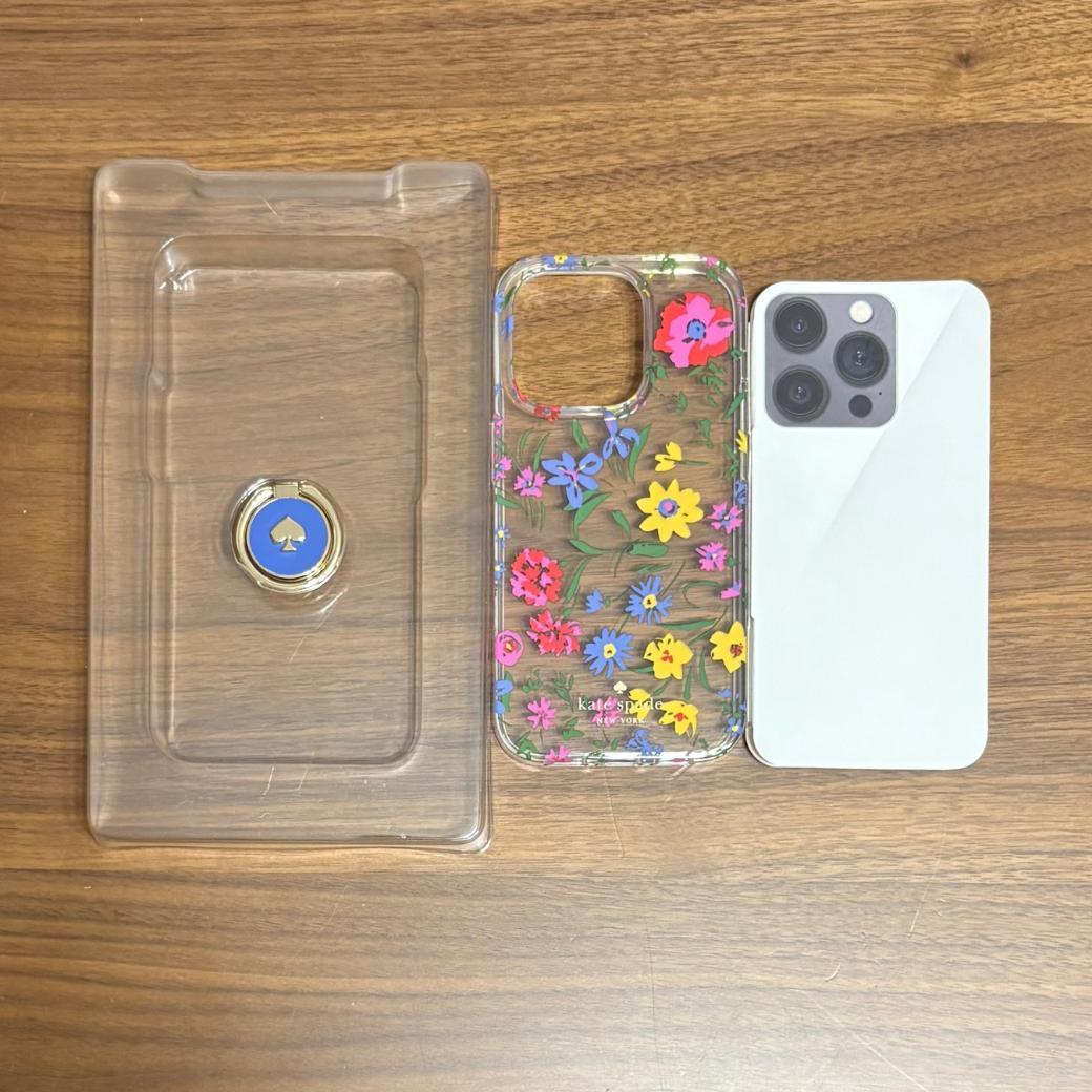 新品・ケイトスペード iPhone14Pro対応 ケース 花