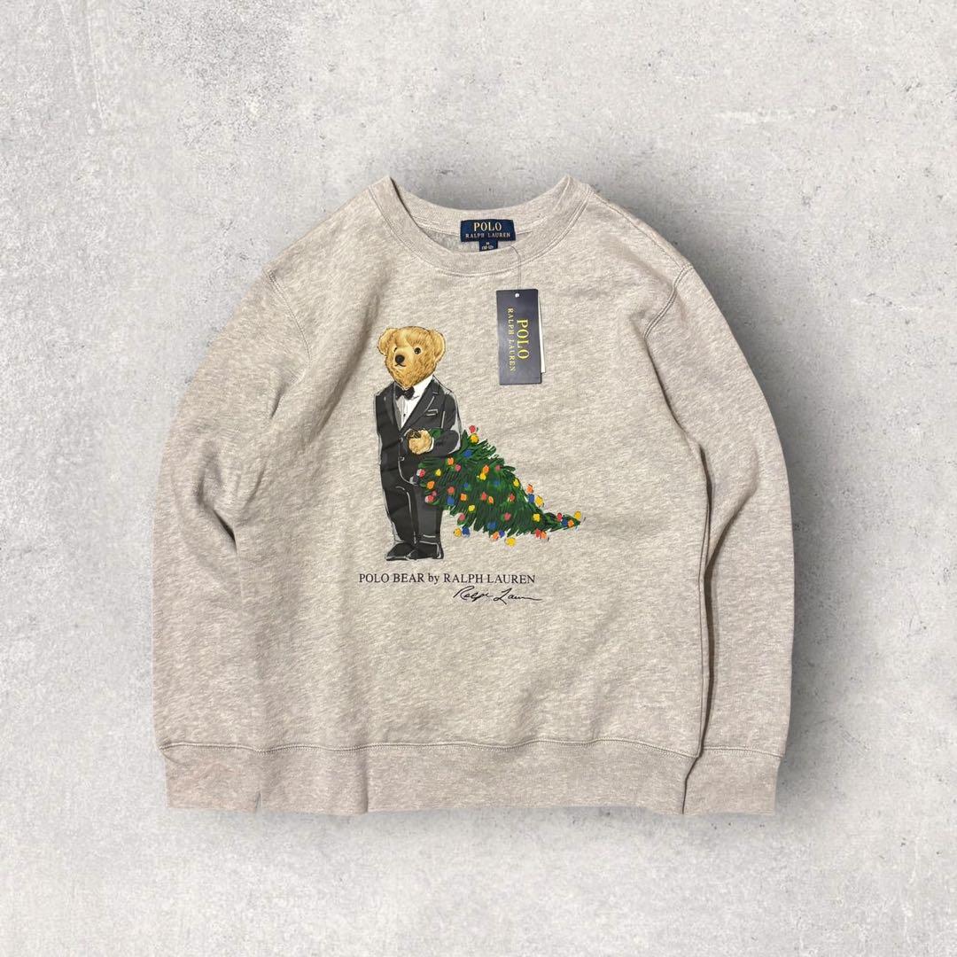 【ポロラルフローレン】ポロベアスウェット　レディースS相当　グレー　タグ付き